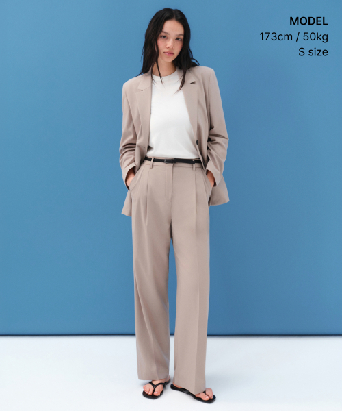MUSINSA STANDARD WOMAN（ムシンサスタンダードウーマン）の「[クールタンダード] ウィメンズ ベーシック クルーネック Tシャツ [クリーム]（Tシャツ/カットソー・レディース・その他・SMALL/MEDIUM/LARGE/X-LARGE/X-SMALL）」の2枚目の写真