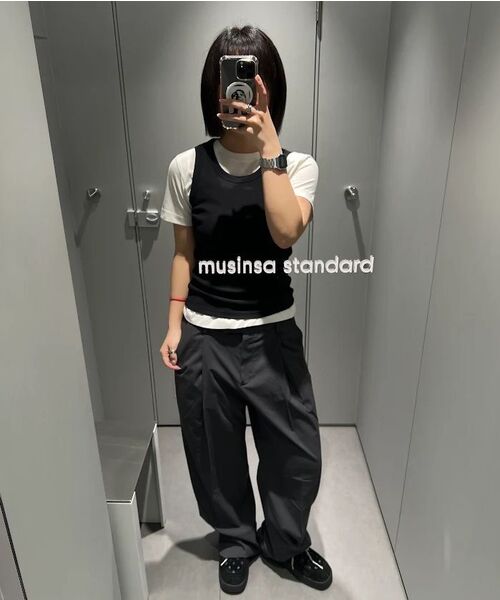 MUSINSA STANDARD WOMAN（ムシンサスタンダードウーマン）の「[クールタンダード] ウィメンズ ベーシック クルーネック Tシャツ [クリーム]（Tシャツ/カットソー・レディース・その他・SMALL/MEDIUM/LARGE/X-LARGE/X-SMALL）」の9枚目の写真