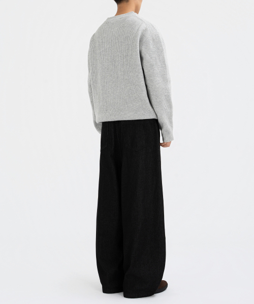 UNDEROFF（アンダーオフ）の「デイリーブイネックニットライトグレー（ニット/セーター・メンズ・ライトグレー・MEDIUM/LARGE/X-LARGE）」の3枚目の写真