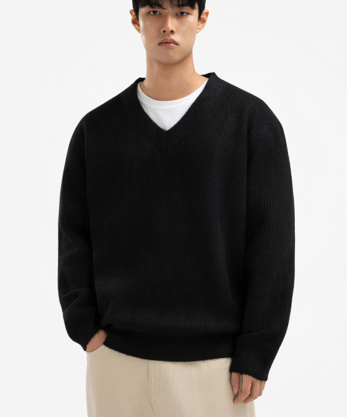 UNDEROFF（アンダーオフ）の「デイリーブイネックニットライトグレー（ニット/セーター・メンズ・ライトグレー・MEDIUM/LARGE/X-LARGE）」の7枚目の写真