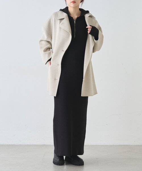 SHENERY（シーナリー）の「フーデットジップワンピース（ワンピース・レディース・グレー/オフホワイト/ブラック・36/38）」の16枚目の写真