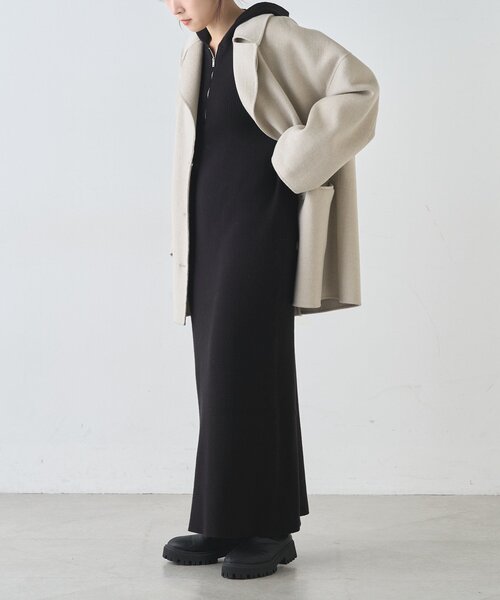 SHENERY（シーナリー）の「フーデットジップワンピース（ワンピース・レディース・グレー/オフホワイト/ブラック・36/38）」の17枚目の写真