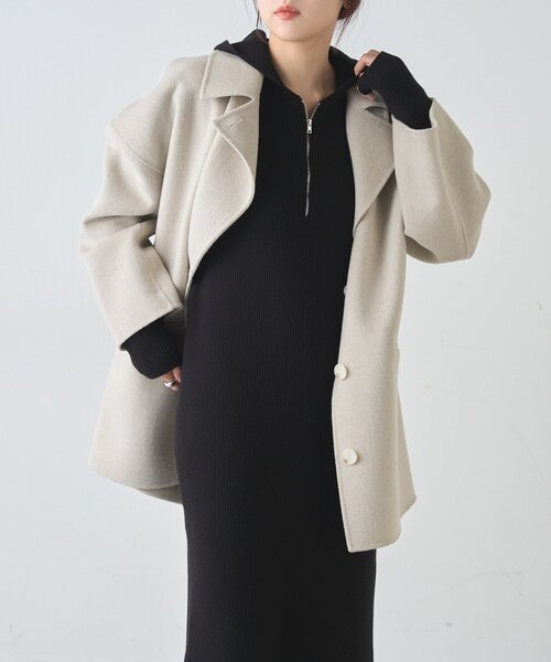 SHENERY（シーナリー）の「フーデットジップワンピース（ワンピース・レディース・グレー/オフホワイト/ブラック・36/38）」の19枚目の写真