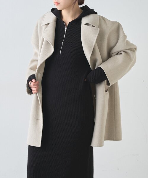 SHENERY（シーナリー）の「フーデットジップワンピース（ワンピース・レディース・グレー/オフホワイト/ブラック・36/38）」の20枚目の写真