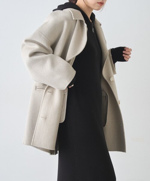 SHENERY（シーナリー）の「フーデットジップワンピース（ワンピース・レディース・グレー/オフホワイト/ブラック・36/38）」の22枚目の写真