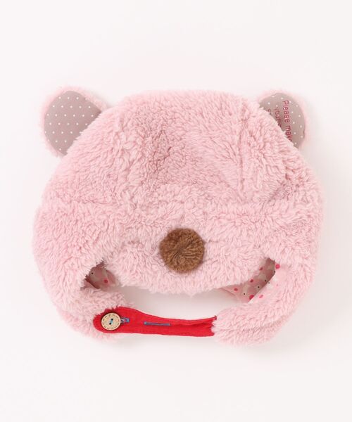 RAGMART（ラグマート）の「くまさん帽（キャップ・キッズ・グリーン/ピンク・FREE）」の2枚目の写真