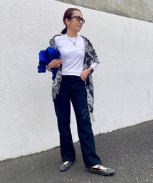 着回し力抜群あったか裏起毛ワイドロングデニムパンツ
