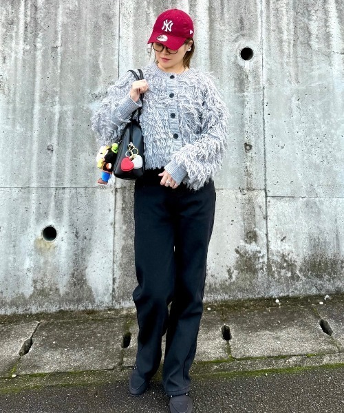 Belle Cie(ベルシー)の「着回し力抜群あったか裏起毛ワイドロングデニムパンツ(デニムパンツ・レディース・ブルー/ブラック/サックスブルー/グレー/アイボリー・M/XL/L/S)」の17枚目の写真