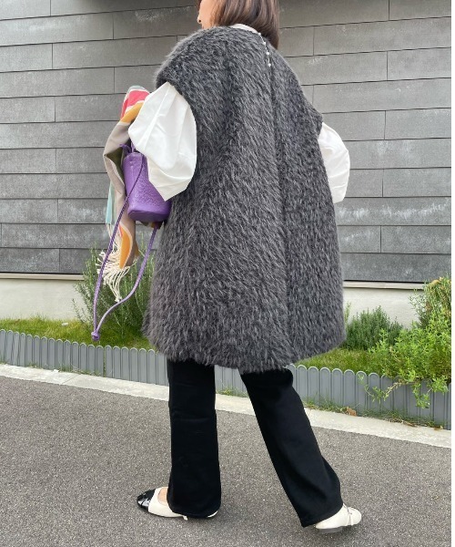 Belle Cie(ベルシー)の「着回し力抜群あったか裏起毛ワイドロングデニムパンツ(デニムパンツ・レディース・ブルー/ブラック/サックスブルー/グレー/アイボリー・M/XL/L/S)」の15枚目の写真