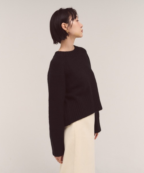 FMiBL（ファミル）の「ソフトラウンドニット（ニット/セーター・レディース・オフホワイト/ブラック/ブラウン・FREE）」の18枚目の写真