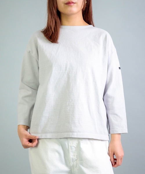 OMNIGOD womens / オムニゴッド] 8/天竺 ボートネックマニッシュ