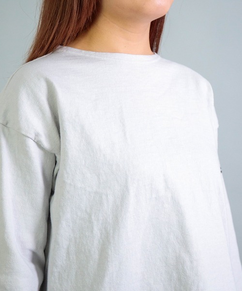 OMNIGOD womens / オムニゴッド] 8/天竺 ボートネックマニッシュ