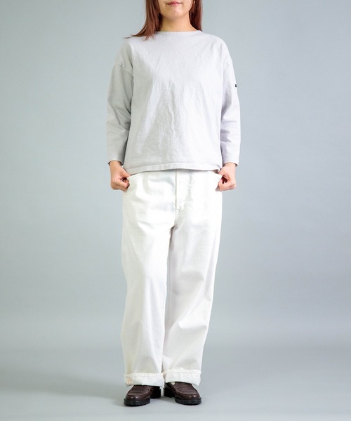 OMNIGOD womens / オムニゴッド] 8/天竺 ボートネックマニッシュ