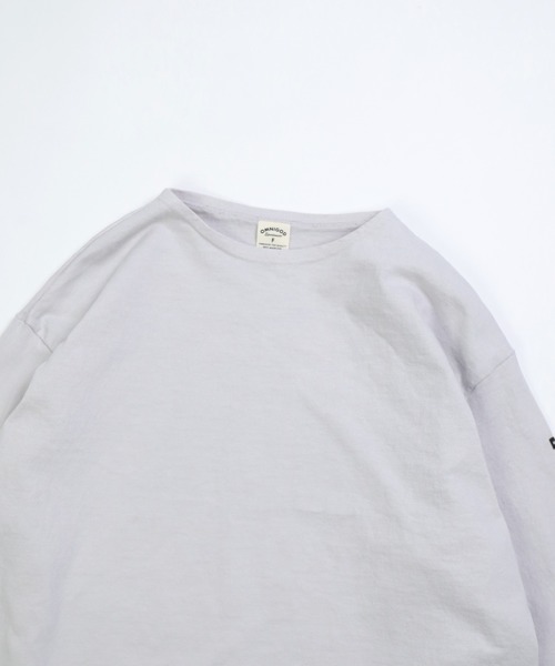 OMNIGOD womens / オムニゴッド] 8/天竺 ボートネックマニッシュ