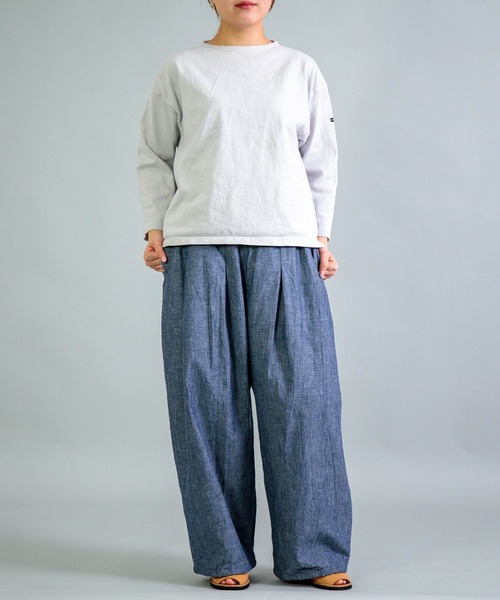 しまんち OMNIGOD womens / オムニゴッド] 8/天竺 ボートネックマニッシュ