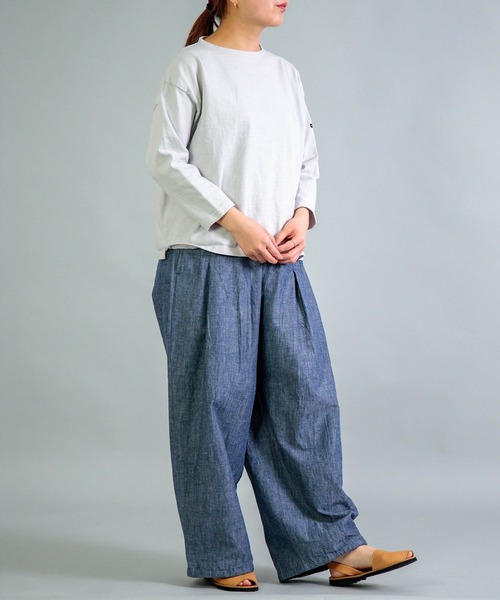 OMNIGOD womens / オムニゴッド] 8/天竺 ボートネックマニッシュ