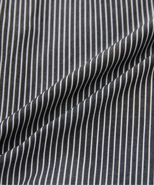 LA MARINE FRANCAISE（マリン フランセーズ）の「stripe＆checkレギュラーカラーロングシャツ（シャツ/ブラウス・レディース・ネイビー/ブラック/サックスブルー・FREE）」の8枚目の写真