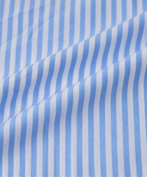 LA MARINE FRANCAISE（マリン フランセーズ）の「stripe＆checkレギュラーカラーロングシャツ（シャツ/ブラウス・レディース・ネイビー/ブラック/サックスブルー・FREE）」の9枚目の写真