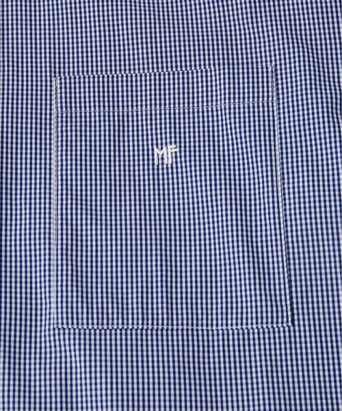 LA MARINE FRANCAISE（マリン フランセーズ）の「stripe＆checkレギュラーカラーロングシャツ（シャツ/ブラウス・レディース・ネイビー/ブラック/サックスブルー・FREE）」の15枚目の写真