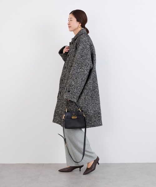 MICA&DEAL（マイカ＆ディール）の「ステンカラーウールコート（ステンカラーコート・レディース・オートミール/ブラウン/ホワイト×ブラック・FREE）」の16枚目の写真