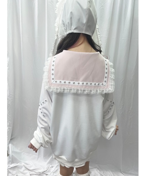 Jamie エーエヌケー（ジェイミーエーエヌケー）の「ゴシックリメイクJK制服ジャージ（パーカー・レディース・ブラック/ホワイト・M）」の19枚目の写真