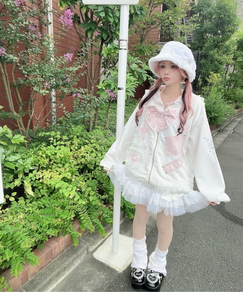Jamie エーエヌケー（ジェイミーエーエヌケー）の「ゴシックリメイクJK制服ジャージ（パーカー・レディース・ブラック/ホワイト・M）」の22枚目の写真