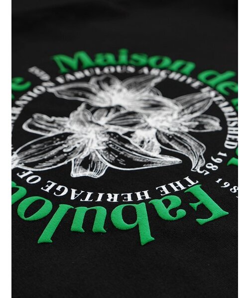 FABULOUS ARCHIVE(ファビュラスアーカイブ)の「ウィメンズ リリス リラックスクロップTシャツ ブラックグリーン(FCC2TS385W)(Tシャツ/カットソー・レディース・ブラック・SMALL/MEDIUM)」の6枚目の写真