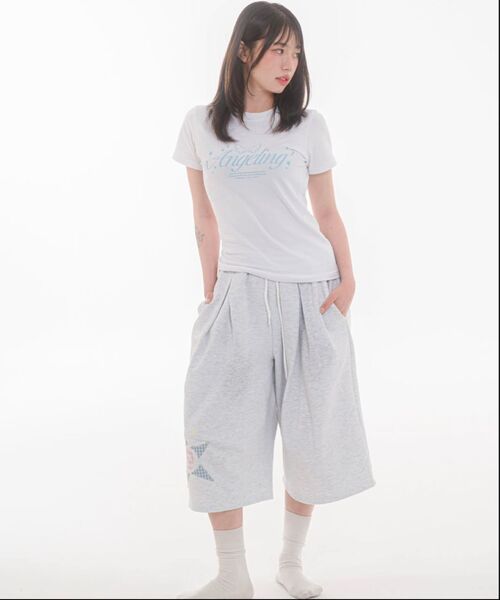 VENHIT（ベンヒット）の「チェックスタープリケバミューダパンツ[ホワイトメランジ]（その他パンツ・レディース・ホワイト・MEDIUM/LARGE/X-LARGE）」の9枚目の写真