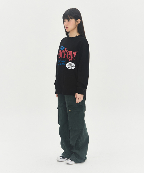 Video Jockey（ビデオジョッキー）の「ビデオマーケット LS Tシャツ [ブラック]（Tシャツ/カットソー・レディース・ブラック・SMALL/MEDIUM）」の3枚目の写真