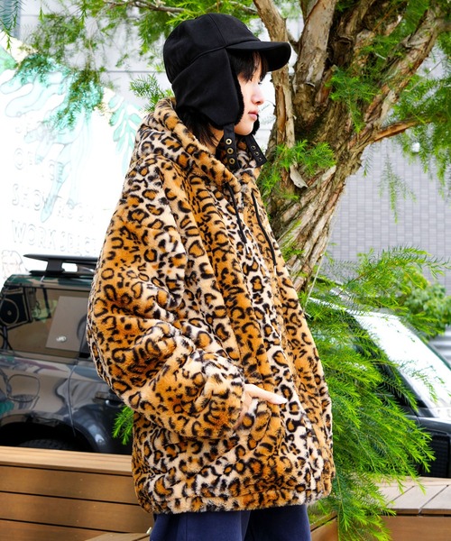 セール】【NOBLE PRODUCT/ノーブルプロダクツ】レオパード総柄 フード