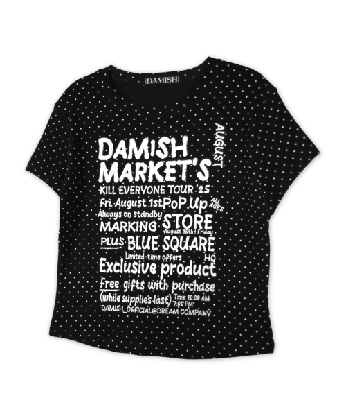 DAMISH(ダミシュ)の「マーケットスドットグラフィックTシャツ_ブラック(Tシャツ/カットソー・レディース・ブラック・FREE)」の5枚目の写真
