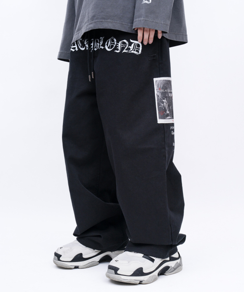 BLACK BLOND(ブラック ブロンド)の「ビビディノシンパシーワイドコットンパンツ(ブラック)(その他パンツ・レディース・その他・LARGE/MEDIUM/SMALL/X-LARGE)」の1枚目の写真