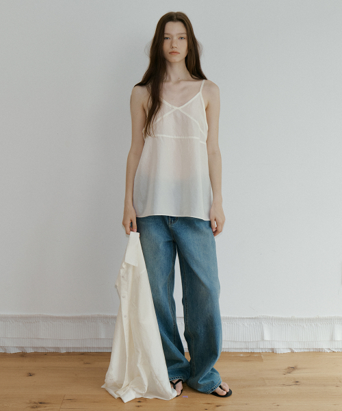 FRIVER07（フリバー07）の「Sheer bustier blouse set [FRFA01BL01]_Cream（シャツ/ブラウス・レディース・クリーム/ピンク・FREE）」の3枚目の写真