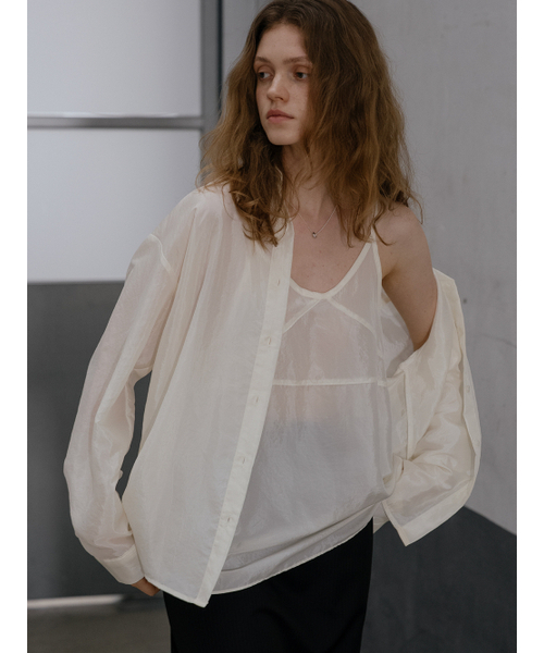 FRIVER07（フリバー07）の「Sheer bustier blouse set [FRFA01BL01]_Cream（シャツ/ブラウス・レディース・クリーム/ピンク・FREE）」の4枚目の写真