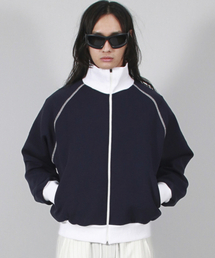 DEMARC（ドゥマーク）の「M COLOR STITCH NEOPRENE LOGO BLOUSON JUMPER NAVY（MA-1）」
