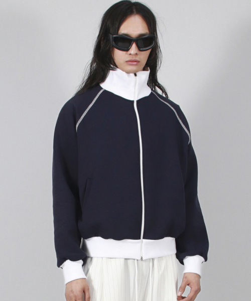 DEMARC(ドゥマーク)の「M COLOR STITCH NEOPRENE LOGO BLOUSON JUMPER NAVY(ブルゾン・メンズ・その他・MEDIUM/LARGE)」の7枚目の写真