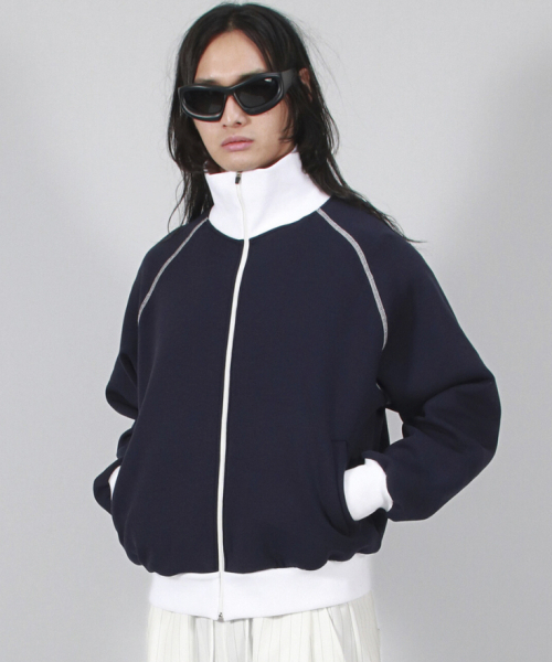 DEMARC(ドゥマーク)の「M COLOR STITCH NEOPRENE LOGO BLOUSON JUMPER NAVY(ブルゾン・メンズ・その他・MEDIUM/LARGE)」の8枚目の写真