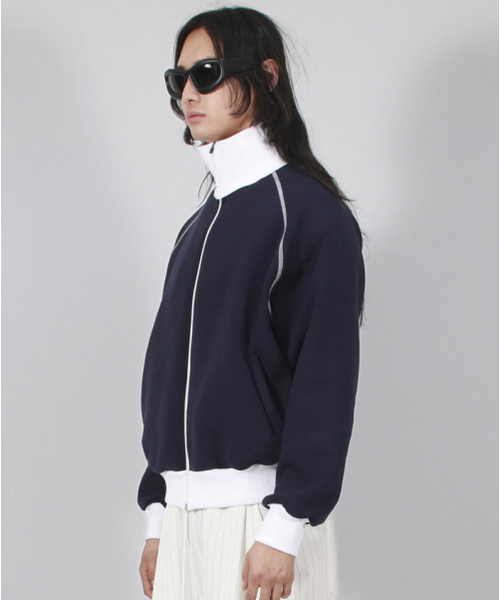 DEMARC(ドゥマーク)の「M COLOR STITCH NEOPRENE LOGO BLOUSON JUMPER NAVY(ブルゾン・メンズ・その他・MEDIUM/LARGE)」の9枚目の写真