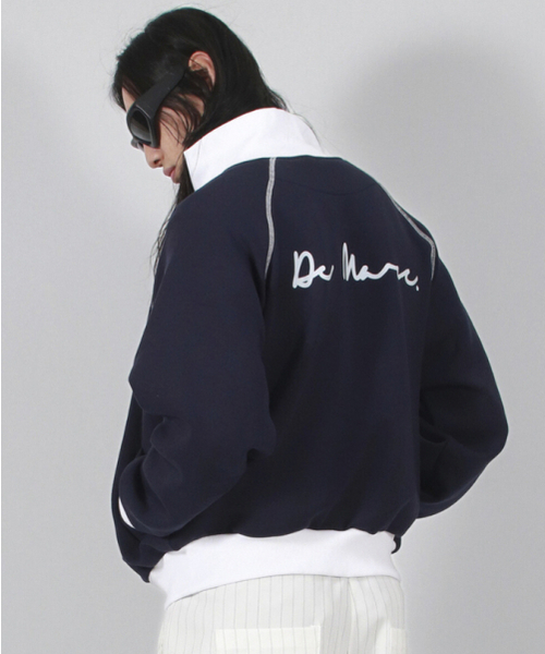 DEMARC(ドゥマーク)の「M COLOR STITCH NEOPRENE LOGO BLOUSON JUMPER NAVY(ブルゾン・メンズ・その他・MEDIUM/LARGE)」の15枚目の写真