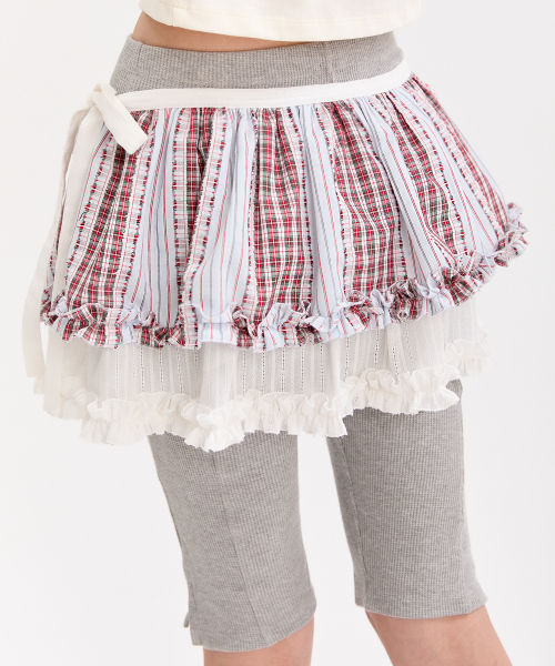 NEFNEF(ネフネフ)の「frill wrap skirt_plaid(スカート・レディース・その他・FREE)」の2枚目の写真