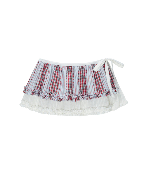 NEFNEF(ネフネフ)の「frill wrap skirt_plaid(スカート・レディース・その他・FREE)」の6枚目の写真