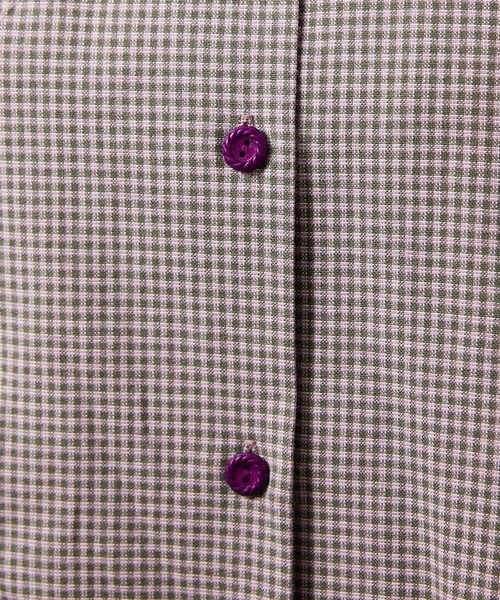 Jocomomola(ホコモモラ)の「Flor pequena チェックフラワー刺繍ワンピース(ワンピース・レディース・グリーン/ライトピンク・40)」の6枚目の写真