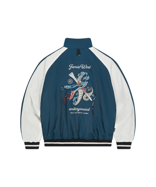 セール】リバーシブルハイネックスーベニアジャケット（ブルー