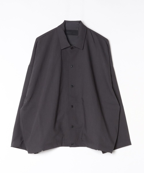 ADAM PATEK(アダムパテック)の「【ADAMPATEK/アダムパテック】rounded over shirt オーバーシャツ(シャツ/ブラウス・メンズ・ダークグレー/ブラウン/ブラック・2/1)」の3枚目の写真