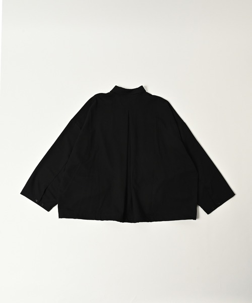 ADAM PATEK(アダムパテック)の「【ADAMPATEK/アダムパテック】rounded over shirt オーバーシャツ(シャツ/ブラウス・メンズ・ダークグレー/ブラウン/ブラック・2/1)」の12枚目の写真