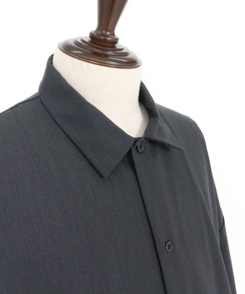 ADAM PATEK(アダムパテック)の「【ADAMPATEK/アダムパテック】rounded over shirt オーバーシャツ(シャツ/ブラウス・メンズ・ダークグレー/ブラウン/ブラック・2/1)」の17枚目の写真
