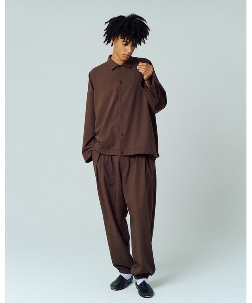 ADAM PATEK(アダムパテック)の「【ADAMPATEK/アダムパテック】rounded over shirt オーバーシャツ(シャツ/ブラウス・メンズ・ダークグレー/ブラウン/ブラック・2/1)」の10枚目の写真