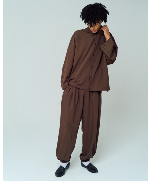 ADAM PATEK(アダムパテック)の「【ADAMPATEK/アダムパテック】rounded over shirt オーバーシャツ(シャツ/ブラウス・メンズ・ダークグレー/ブラウン/ブラック・2/1)」の11枚目の写真