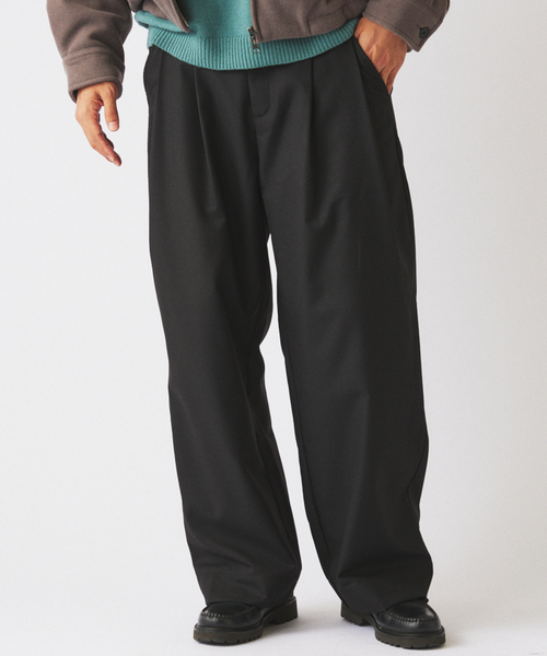 JOURNAL STANDARD relume(ジャーナルスタンダード レリューム)の「ヒールカット ルーズ ライトスラックス(スラックス・メンズ・ブラック/ベージュ/ネイビー・SMALL/MEDIUM/LARGE)」の2枚目の写真