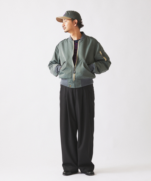 JOURNAL STANDARD relume(ジャーナルスタンダード レリューム)の「ヒールカット ルーズ ライトスラックス(スラックス・メンズ・ブラック/ベージュ/ネイビー・SMALL/MEDIUM/LARGE)」の7枚目の写真